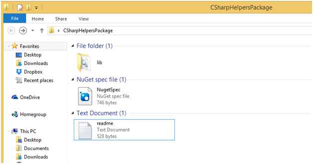 CSharpHelpersPackage Directory Content